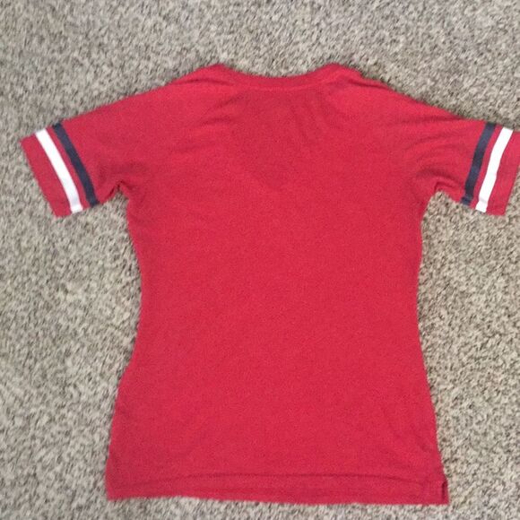 Nike St Louis Cardinals Baseball Shirt Large Red MLB V Neck - Picture 5 of 5